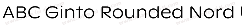 ABC Ginto Rounded Nord Unlicensed T字体转换
